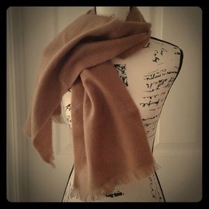 100% Lambs Wool Scarf, Warm, Tan, Light Brown